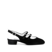 Zwarte fluwelen Mary Janes met kristallen versiering Carel , Black , D...