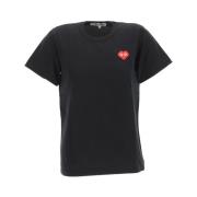 Iconisch Play Logo T-shirt Comme des Garçons Play , Black , Dames