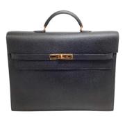 Pre-owned Leather handbags Hermès Vintage , Black , Dames