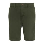 Stretch Gabardine Korte Broek Boggi Milano , Green , Heren