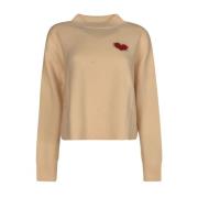 Stijlvolle Sweaters Collectie Giada Benincasa , Beige , Dames