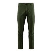 Stretch Katoenen Gabardine Chino Broek BomBoogie , Green , Heren