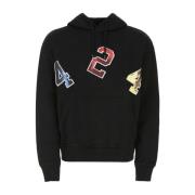 Zwart katoenen sweatshirt 424 , Black , Heren
