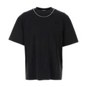 Zwarte Oversized Katoenen T-shirt Ambush , Black , Heren