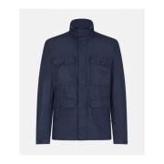 SUN Parka - Lichtgewicht Nylon Jas Save The Duck , Blue , Heren