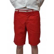 Bermuda Shorts voor Heren - Stijlvol en Comfortabel Mason's , Red , He...