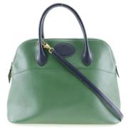 Pre-owned Leather shoulder-bags Hermès Vintage , Green , Dames