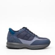 Blauwe Suède Interactive Sneakers Hogan , Blue , Dames