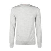 Fw23 Crewneck Sweater Eleventy , Gray , Heren