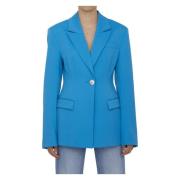 Turquoise Wollen Jas The Attico , Blue , Dames