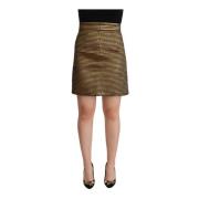 Zwart Goud A-lijn Casual Rok Boutique Moschino , Black , Dames