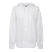 Felpa hoodie logo pellato Msgm , White , Dames