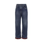 Blauwe Jeans met 98% Katoen Maison Margiela , Blue , Heren