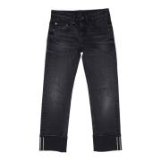 Rechte Jeans voor Heren R13 , Black , Dames