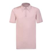 Asymmetrische Polo Shirt met een Twist Maison Margiela , Pink , Dames
