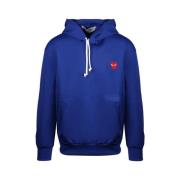 Hart Applicatie Hoodie Comme des Garçons Play , Blue , Heren