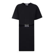 Zwarte T-shirtjurk met uitsnijding JW Anderson , Black , Dames