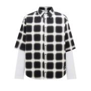 Geruite Dubbele Mouwen Shirt Marcelo Burlon , Multicolor , Heren