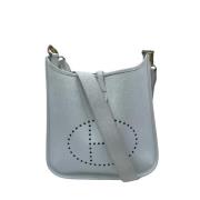 Pre-owned Leather shoulder-bags Hermès Vintage , White , Dames