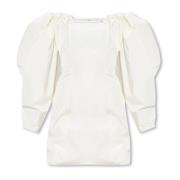 Taffetas jurk met pofmouwen Jacquemus , White , Dames