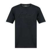 T-shirt met logo Brioni , Black , Heren