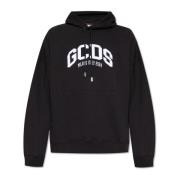 Hoodie met logo Gcds , Black , Heren