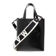 Schoudertas met logo Marni , Black , Dames