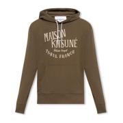 Hoodie met logo Maison Kitsuné , Green , Heren