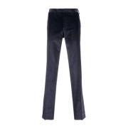 Stretch Corduroy Broek Canali , Blue , Heren