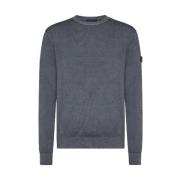 Grijze Acid-Dyed Merino Tricot Sweater Peuterey , Gray , Heren