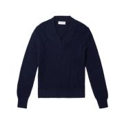 V-neck Knitwear Officine Générale , Blue , Heren