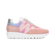 Odisei Dames Sneaker met Fris Logo Detail Wonders , Pink , Dames