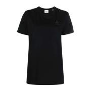 Logo-print Organisch Katoenen T-shirt Isabel Marant Étoile , Black , D...
