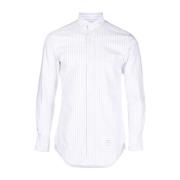 Blauw Pinstripe Overhemd Thom Browne , Blue , Heren