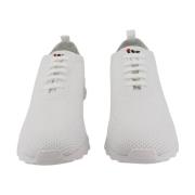 Geweven Fit Sneakers met witte zool Kiton , White , Heren