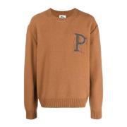 Round-neck Knitwear President's , Brown , Heren