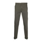 Groene Tapered Chino Broek Fay , Green , Heren