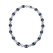 Blauwe Emaille Zilveren Ketting Chantecler , Blue , Dames