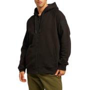 Zwarte hoodie met volledige rits Sundek , Black , Heren