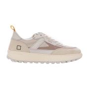 High-Top Sneaker met Leren Details D.a.t.e. , Beige , Dames