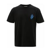 Zwart Anchor Logo T-shirt JW Anderson , Black , Heren