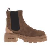 Beige Suede Beatles Schoenen Sergio Rossi , Beige , Dames