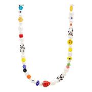 Men's Panda Pearl Choker with Assorted Beads Nialaya , Multicolor , He...