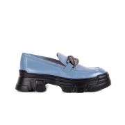 Blauwe Loafers Pollini , Blue , Dames
