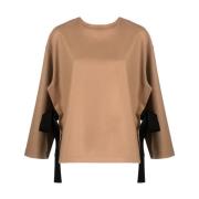 Nara Wolblend Blouse Erika Cavallini , Brown , Dames