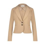 Beige Blazer van Technisch Jersey Jane Lushka , Beige , Dames