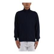 Zip-through Fleece Sweater Kangra , Blue , Heren