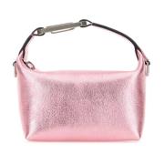 Roze Leren Moonbag Handtas Eéra , Pink , Dames