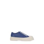 Blauwe Leren Sneakers met Contrasterende Zool Marni , Blue , Dames