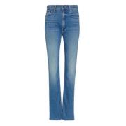 Hoge taille rechte pijp jeans Mother , Blue , Dames